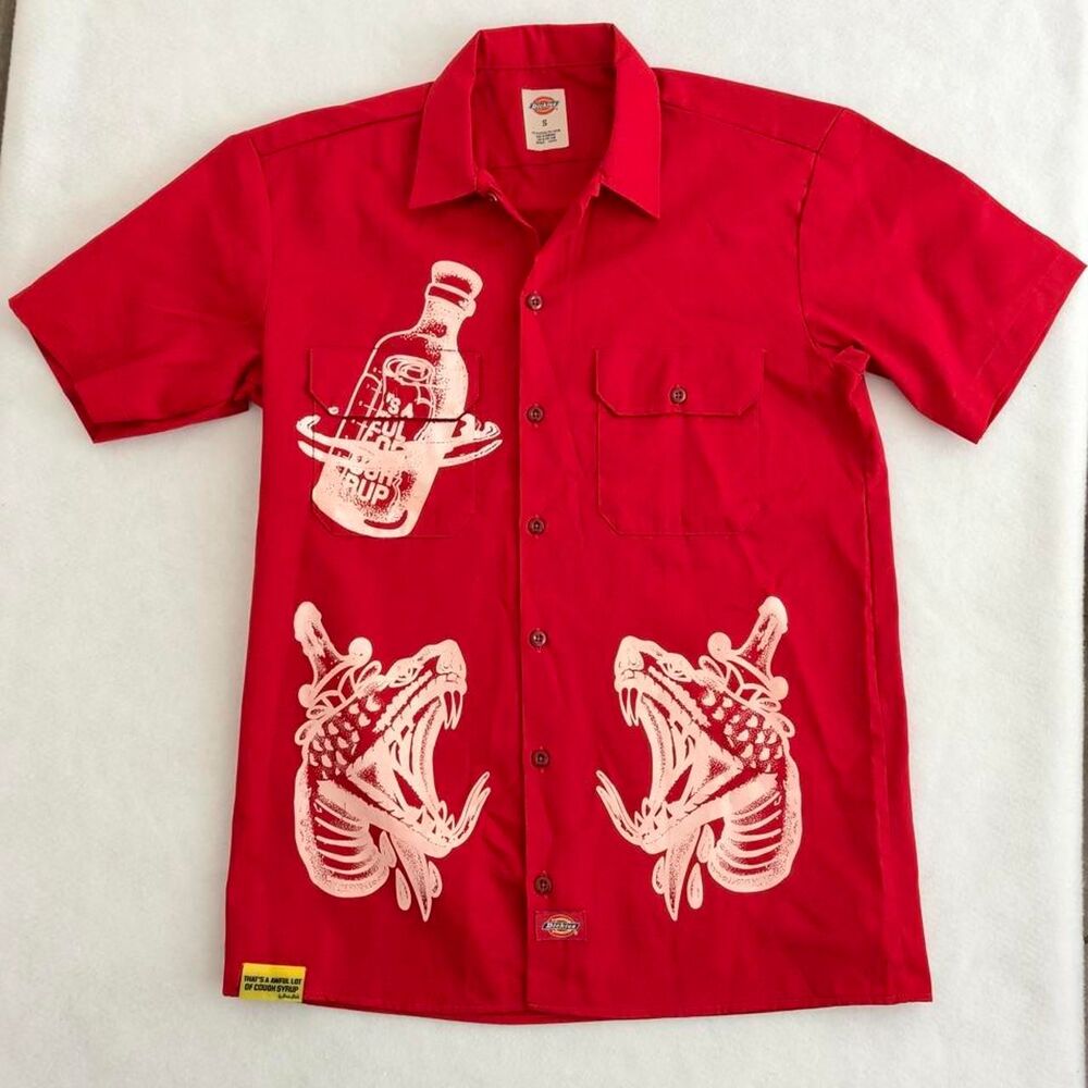 That’s A Awful Lot Of Cough Syrup x Dickies graphic work shirt small